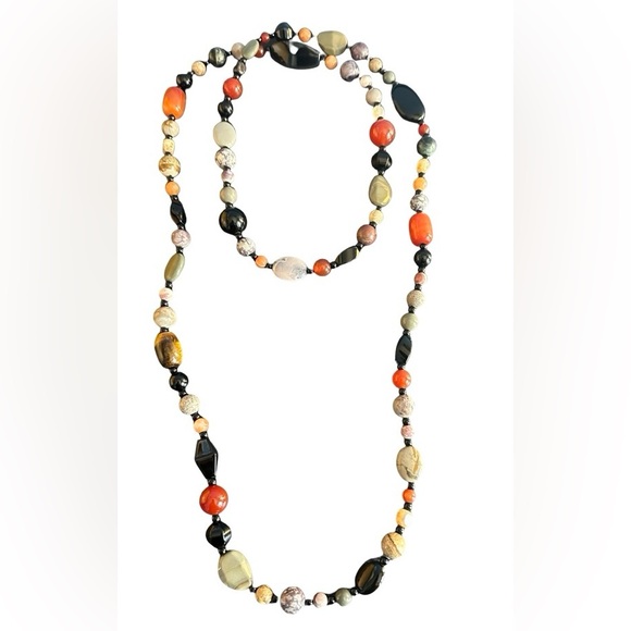 Handmade Semi-Precious Stone Necklace | Boho Natural Gemstone - Picture 3 of 14